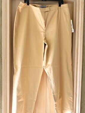 NWT Anne Klein New York Pants Trousers Size 18W Golden Khaki MSRP $170